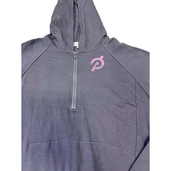 Peloton “Make Your Mark” Quarter Zip Pullover Hoodie, Women’s M, Gray/Purple - Picture 3 of 11